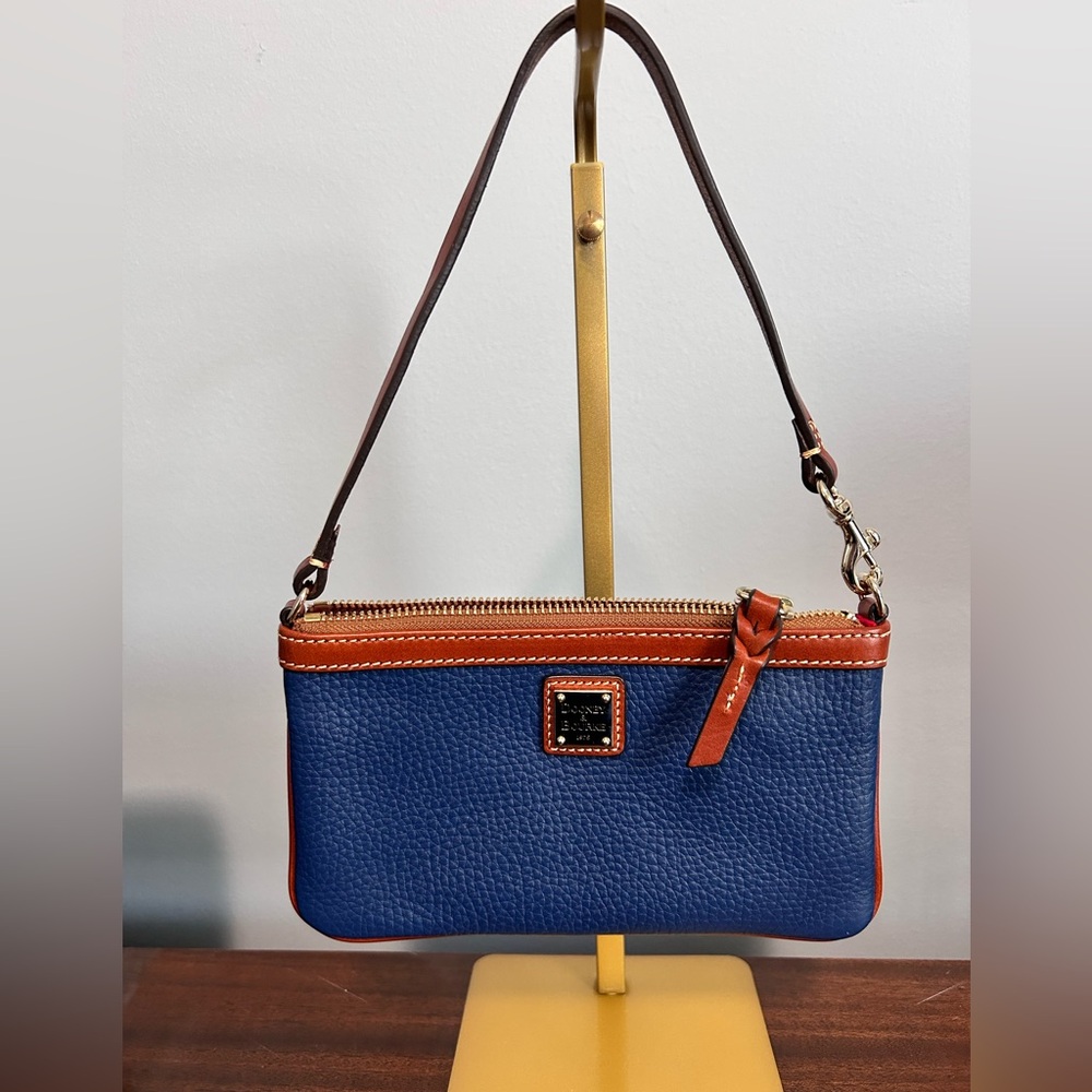 Dooney & Bourke Blue and Tan Wristlet